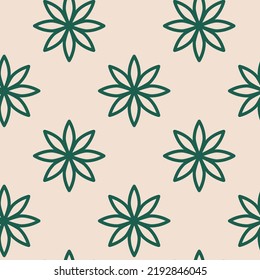 Seamless floral pattern. For the design of books, stickers, packaging covers, and textile prints.