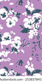 Seamless floral pattern, floral design, botanical artwork, artistic floral patterns