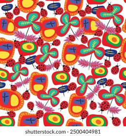 Seamless floral pattern ,design fabric art, fashion contour, vector illustration