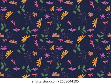 seamless floral pattern design for  fabric wallpaper background wrapping art print textile scrapbook paper