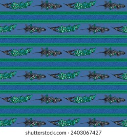 Seamless floral pattern design graphic art work ready for textile prints.