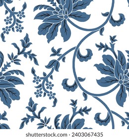 Seamless floral pattern design graphic art work ready for textile prints.