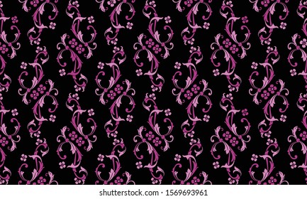 Seamless floral pattern with design modern leaf flower.