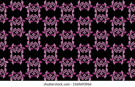 Seamless floral pattern with design modern leaf flower.