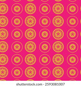 seamless floral pattern design on pink background