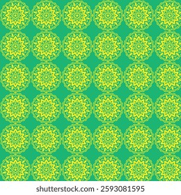 seamless floral pattern design on green background