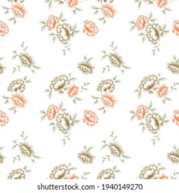 Seamless Floral Pattern Design. Perfect for printing on cloths, mug, wrapping paper, invitation card as a pattern.