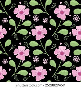 Design de padrão floral sem costura pronto para impressões têxteis