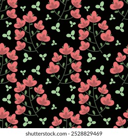 Diseño de patrón floral sin fisuras listo para impresiones textiles