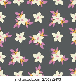 Seamless floral pattern for design. Small pastel flowers. Ivory background. Liberty floral pattern. Beautiful template for fashion prints. Flowers field vector floral pattern in soft and natural color
