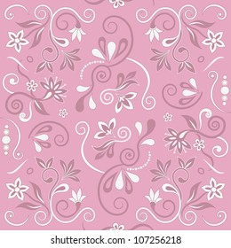 Seamless floral pattern for design, vector Illustration