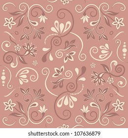 Seamless floral pattern for design, vector Illustration