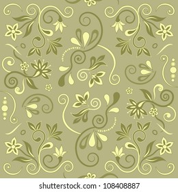 Seamless floral pattern for design, vector Illustration