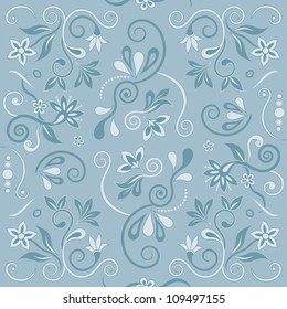 Seamless floral pattern for design, vector Illustration