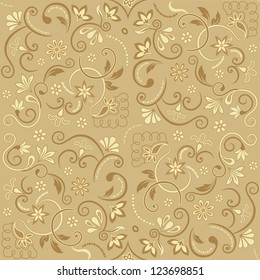 Seamless floral pattern for design, vector Illustration