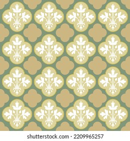 Seamless floral pattern for design, vector Illustration.  pattern with romantic flowers with polkadots. Wallpaper in the style of Baroque.