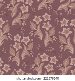 Seamless floral pattern for design, vector Illustration