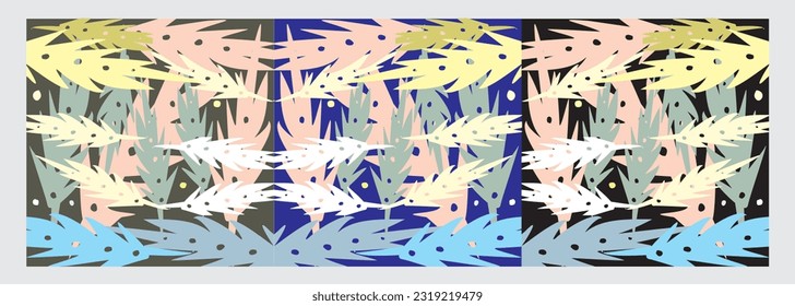 Colección vectorial de diseño de patrones florales sin fisuras