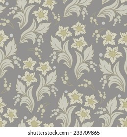 Seamless floral pattern for design, vector Illustration