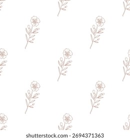 Vetor de design de padrão floral uniforme para texturas de ilustração de plano de fundo textil 