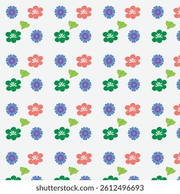 Seamless floral pattern design with white background 
