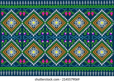 Seamless floral pattern designed for carpets, wallpaper, clothing, batik and coloring books.