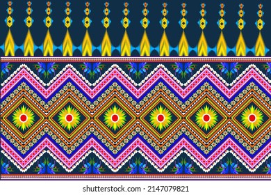 Seamless floral pattern designed for carpets, wallpaper, clothing, batik and coloring books.