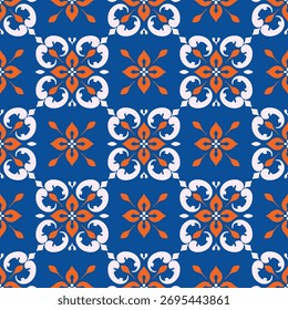 Padrão floral sem costura projetado para papel de parede, fundo, decoração, tecido, cerâmica, roupas.