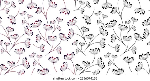 Nahtlose Blumenmuster-Designs.Trend-Druck für Papier, Deckel, 
Textilien, Tapeten, Verpackungen und andere Verwender
