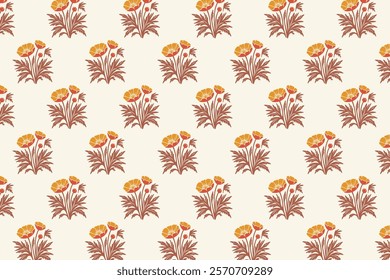 seamless floral pattern with detailed botanical elements for textile design wallpaper wrapping paper nature inspired patterns and garden themed prints