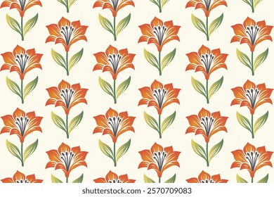 seamless floral pattern with detailed flowers and leaves for textile design wallpaper wrapping paper nature inspired prints and botanical backgrounds