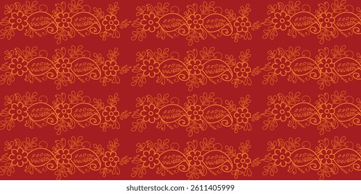 Seamless Floral pattern,  Digital pattern, Arab, Pakistan,  Indian floral pattern, Vector Illustration ,Design for fashion , fabric, textile, wallpaper , wrapping and all prints