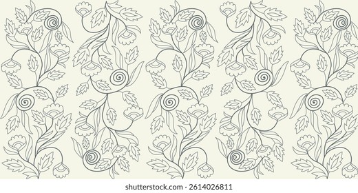 Seamless Floral pattern,  Digital pattern, Arab, Pakistan,  Indian floral pattern, Vector Illustration ,Design for fashion , fabric, textile, wallpaper , wrapping and all prints