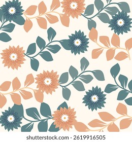 Seamless Floral pattern,  Digital pattern, Arab, Pakistan,  Indian floral pattern, Vector Illustration ,Design for fashion ,Clothes, fabric, textile, wallpaper , wrapping and all prints