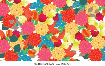 Seamless Floral pattern,  Digital pattern, Arab, Pakistan,  Indian floral pattern, Vector Illustration ,Design for fashion , fabric, textile, wallpaper , wrapping and all prints