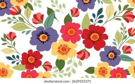 Padrão floral contínuo, Padrão digital, árabe, Paquistão, padrão floral indiano, Ilustração de vetor, Design para a moda, tecido, têxtil, papel de parede, embalagem e todas as impressões