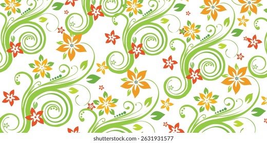 Seamless Floral pattern,  Digital pattern, Arab, Pakistan,  Indian floral pattern, Vector Illustration ,Design for fashion , fabric, textile, wallpaper , wrapping and all prints.