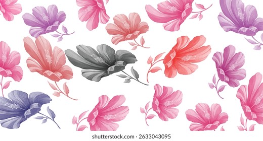 Seamless Floral pattern,  Digital pattern, Arab, Pakistan,  Indian floral pattern, Vector Illustration ,Design for fashion , fabric, textile, wallpaper , wrapping and all prints