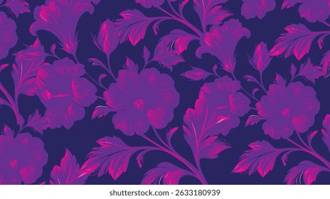 Patrón floral inconsútil, patrón digital, árabe, Pakistán, patrón floral indio, Ilustración vectorial, diseño para la moda, tela, textil, Fondo de pantalla, envoltura y todos los estampados
