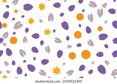 patrón floral sin fisuras. El fondo es de estilo marrón, con pequeñas flores de color pastel. Pequeñas flores florecientes esparcidas sobre un fondo blanco. Vector de material para imprimir en superficies y diseño web.