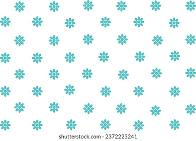 Seamless floral pattern. Ditsy style background of small color flowers. Small blooming flowers scattered over a white background. Stock vector for printing on surfaces and web design.