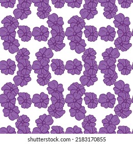 Patrón floral sin soldadura con un color púrpura dominante, la imagen es adecuada para ser utilizada como un motivo de tela, recurso gráfico o papel tapizado