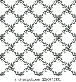 Seamless floral pattern. Doodle background with flowers. Spring pattern