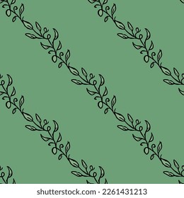 Seamless floral pattern. Doodle background with flowers. Spring pattern