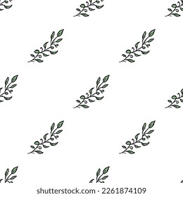 Seamless floral pattern. Doodle background with flowers. Spring pattern