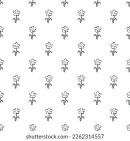 Seamless floral pattern. Doodle background with flowers. Spring pattern