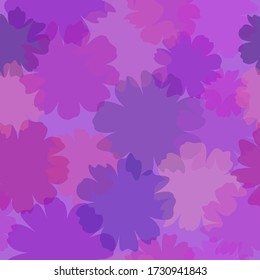 Seamless floral pattern with drawing flowers for greetin card decoration