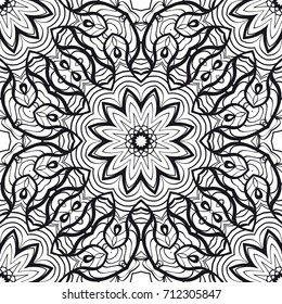 seamless floral pattern. Draws to relax. vector illustration