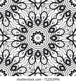 seamless floral pattern. Draws to relax. vector illustration