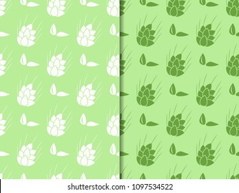 seamless floral pattern with ears of wheat